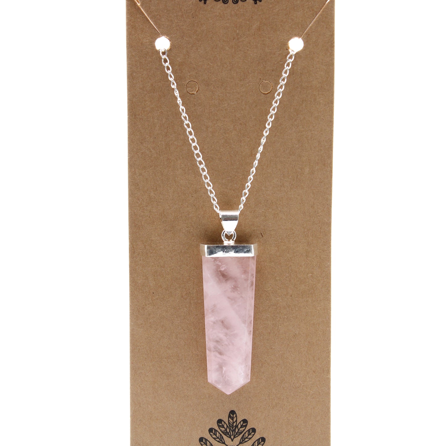 Out of Stock. Gemstone Flat Pencil Pendant - Rose Quartz