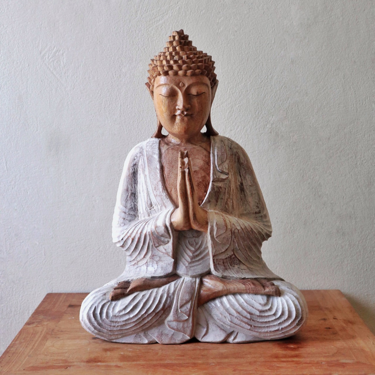 Buddha Statue Whitewash - 40cm Welcome HCBS-22