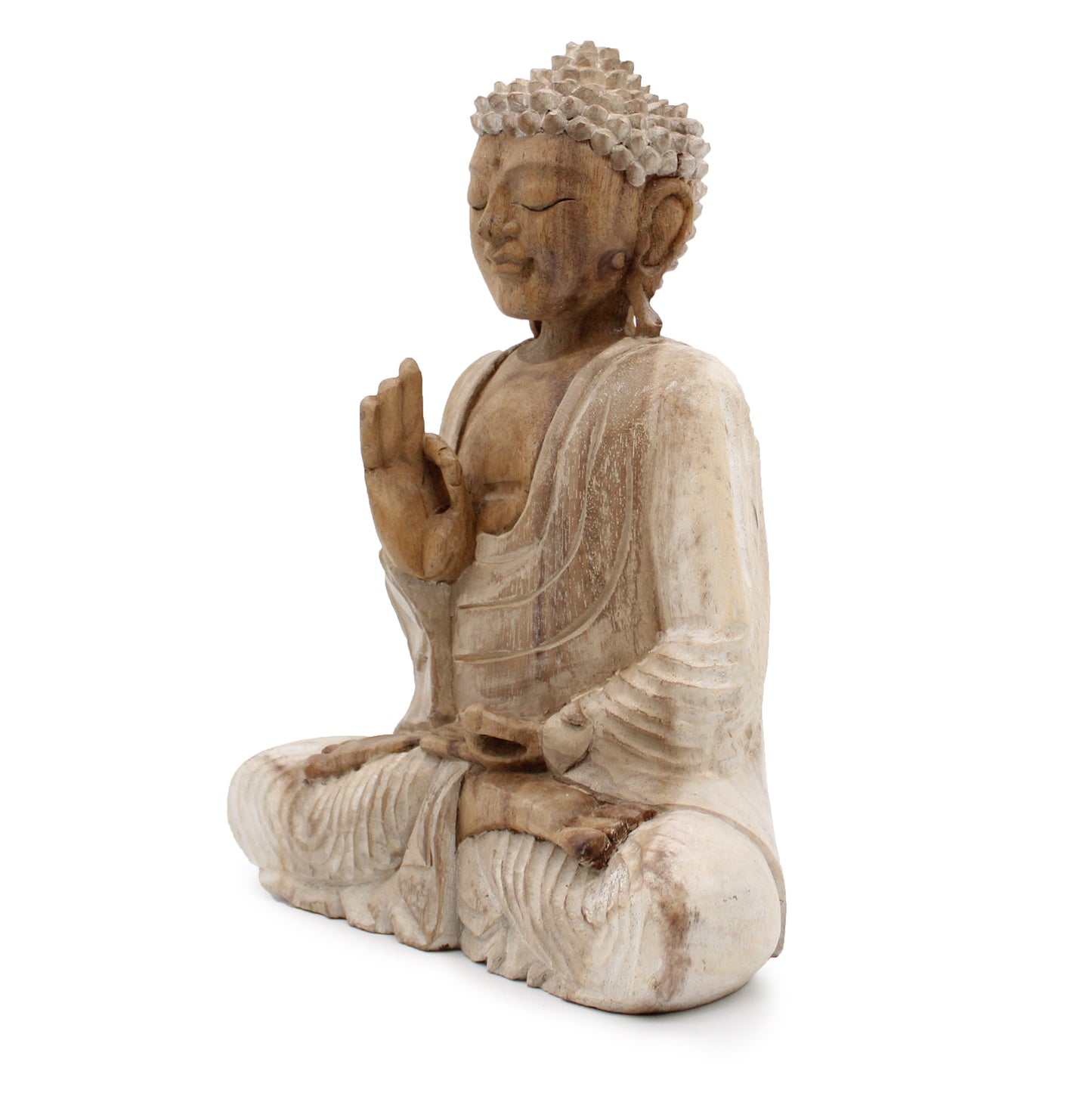 Buddha Statue Whitewash - 30cm Teaching Transmission HCBS-19