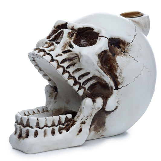 Skull with Open Mouth Backflow Incense Burner