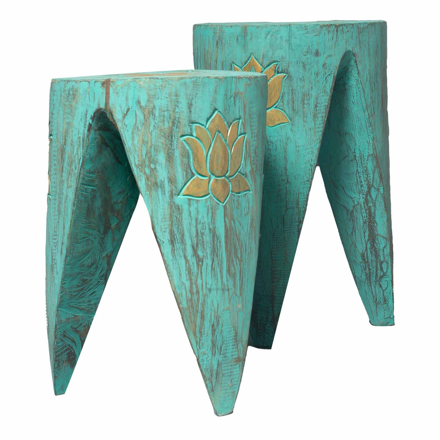 Out of stock. Interlocking Table/Stool set of 2 - Lrg Turquoise