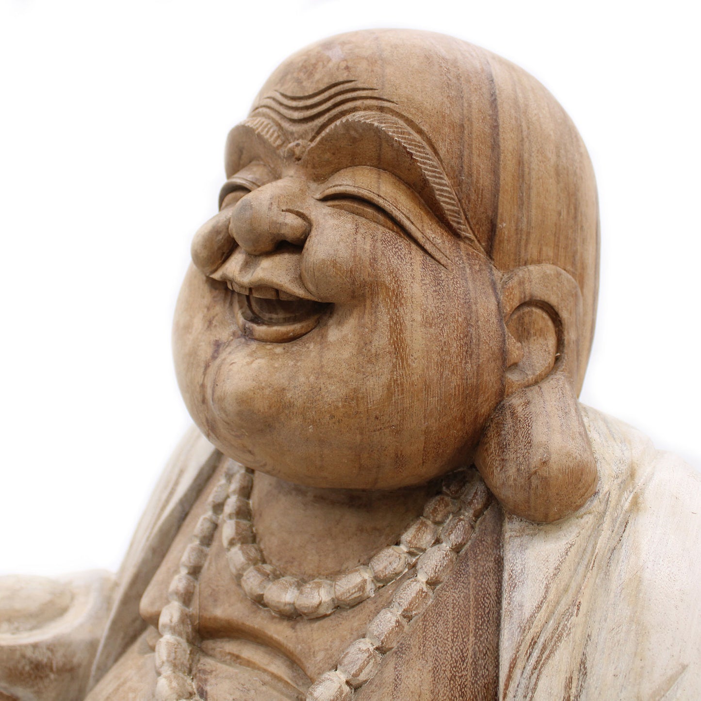 Happy Buddha - Whitewash 50cm HCBS-15