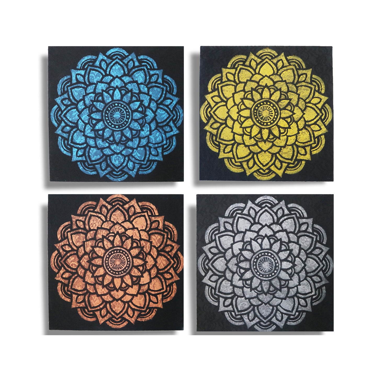 Set of 4 Mandala Brocade Detail 30x30cm. Product Code: BAP-17