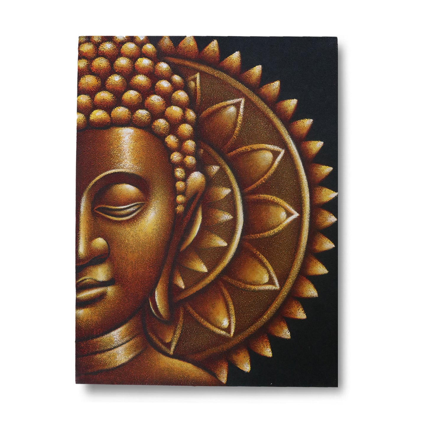 Gold Half Buddha Mandala 60x80cm. Product Code: BAP-22