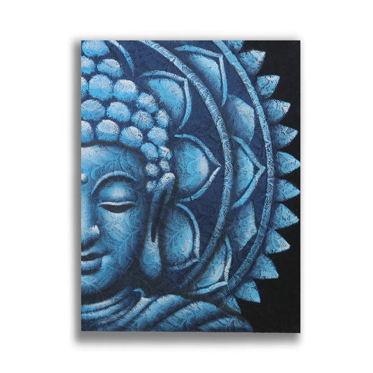 Blue Half Buddha Mandala 60x80cm. Product Code: BAP-23