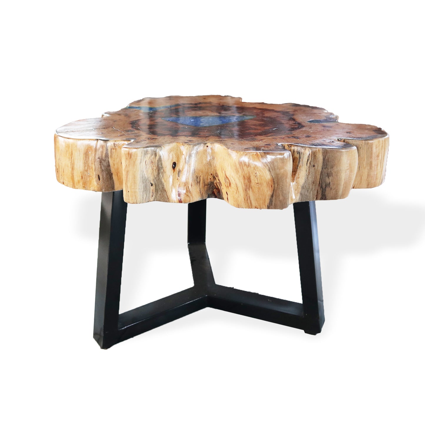 Tamarind and Resin Coffee Table - Aqua. Product Code: RWA-01