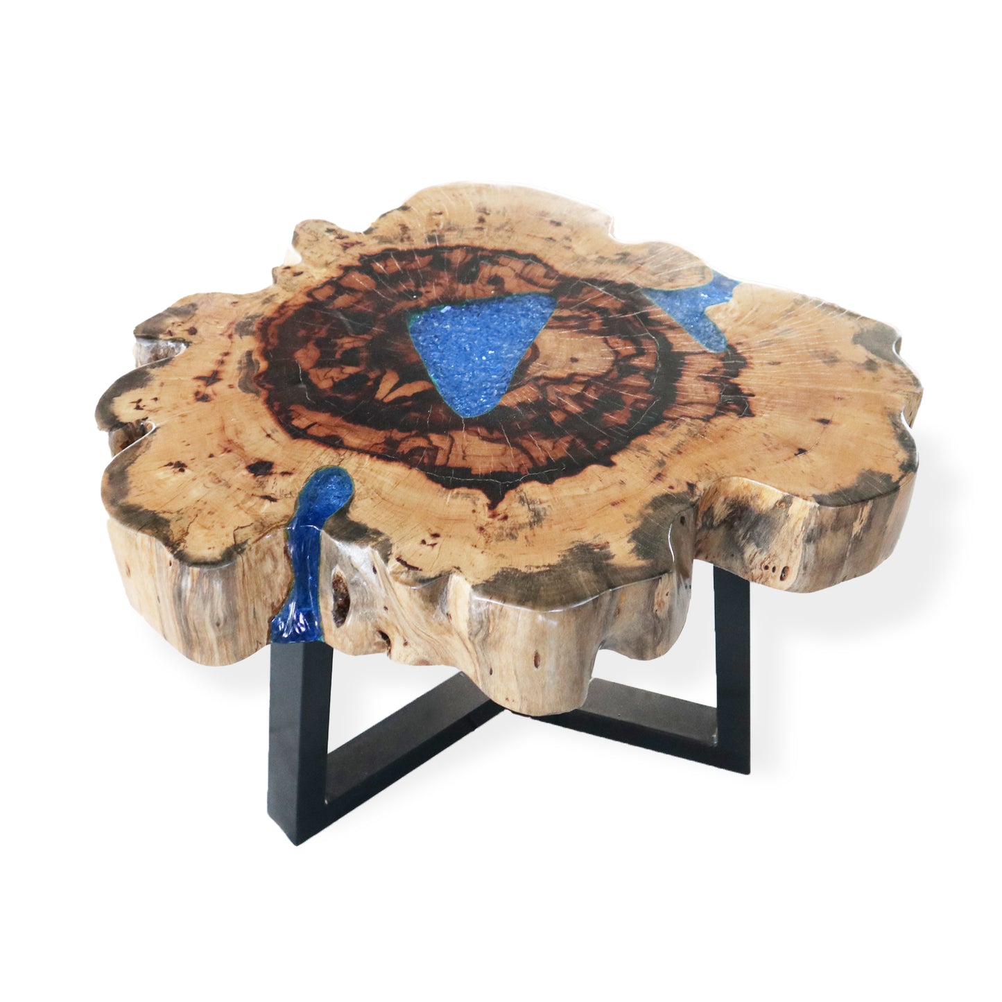 Tamarind and Resin Coffee Table - Sky Blue. Product code: RWA-02