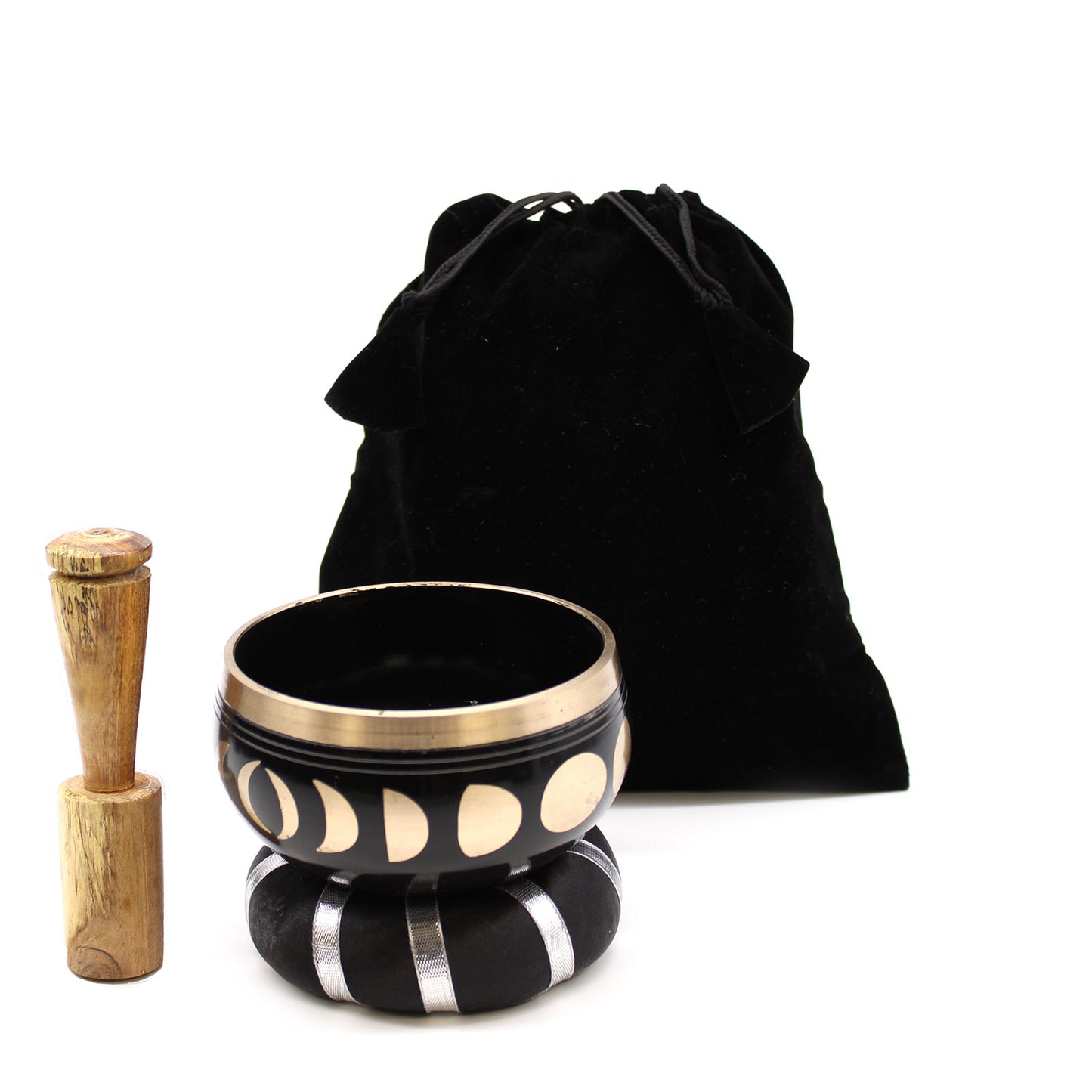 Out of Stock. Moon Phase Singing Bowl Set- Black 10.7cm