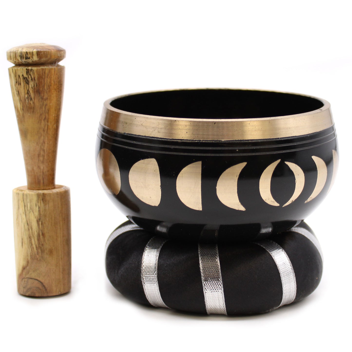 Out of Stock. Moon Phase Singing Bowl Set- Black 10.7cm