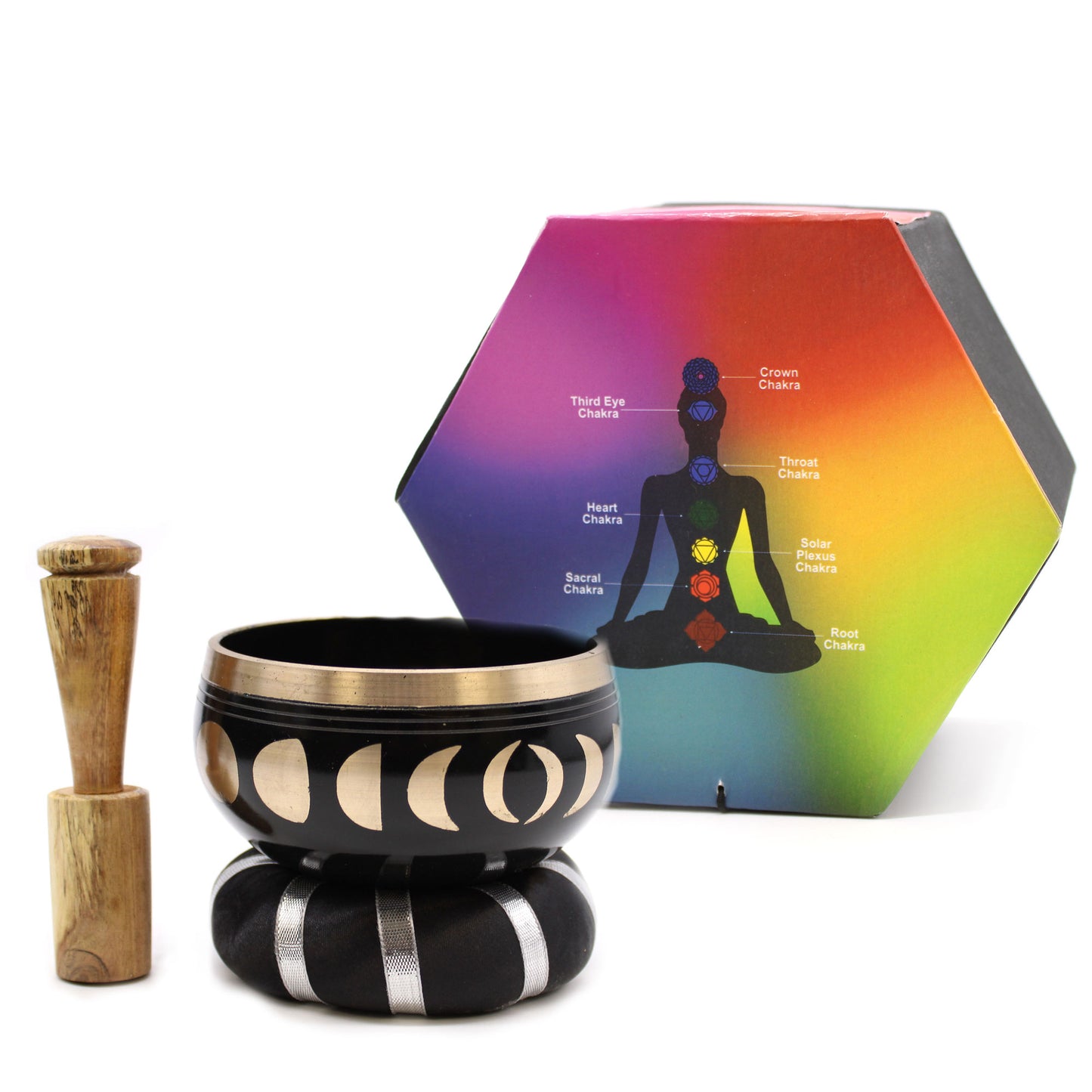 Out of Stock. Moon Phase Singing Bowl Set- Black 10.7cm