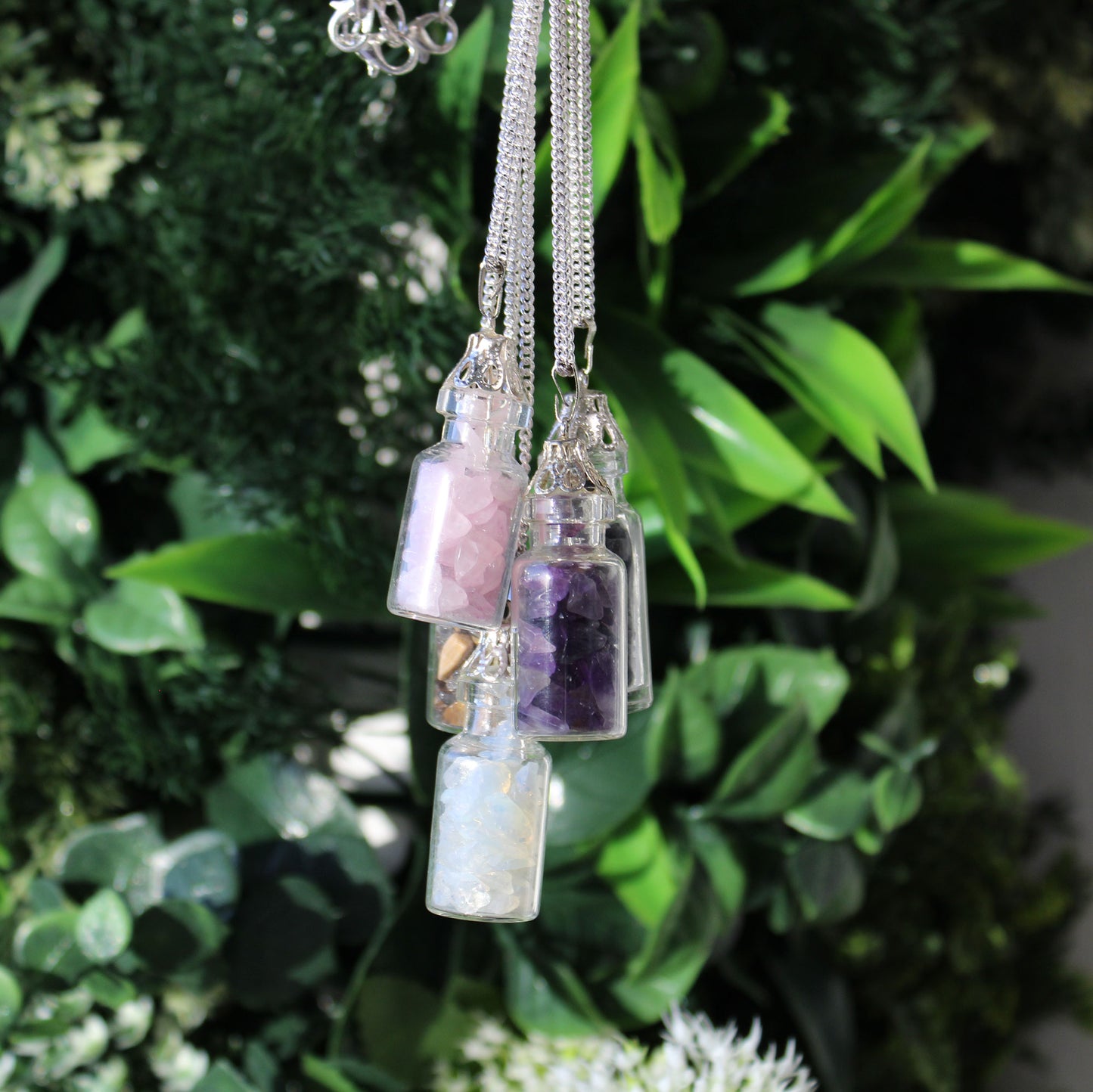 Bottled Gemstones Necklace - Amethyst