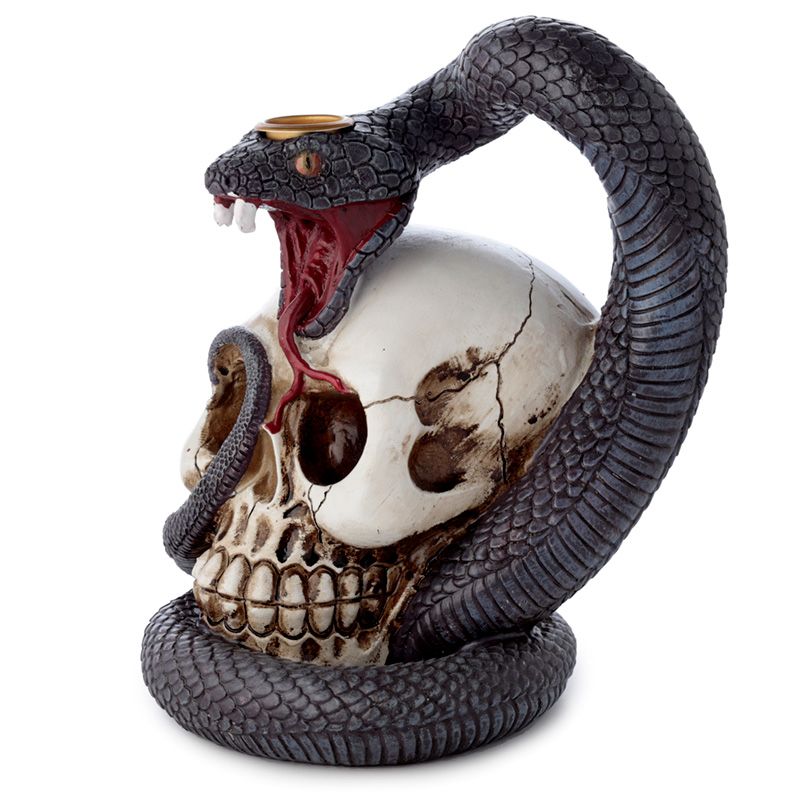 Snake and Skull Backflow Incense Burner