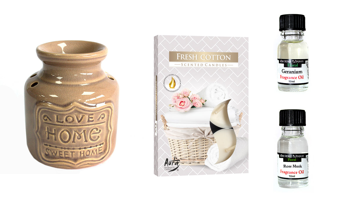 "Home" Oil Burner and Fragrance Oils Kit - Product code: BNDL-16