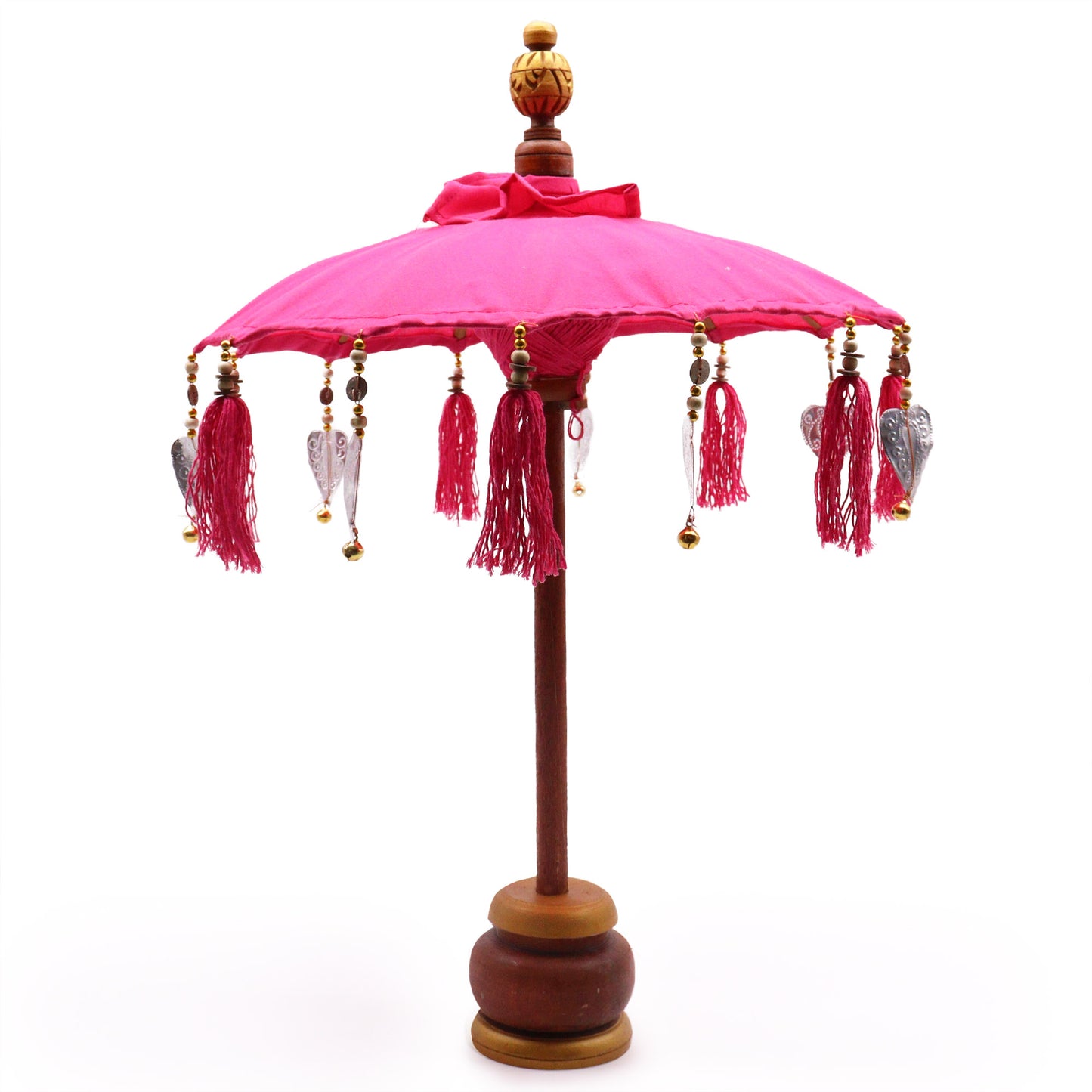 Bali Home Decor Parasol - Cotton - Pink- Height 68cm, Width 40cm