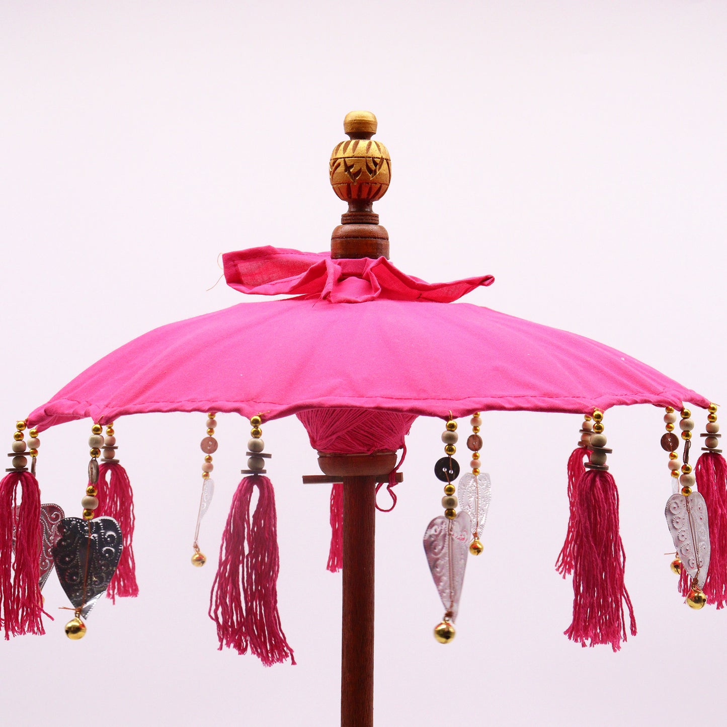 Bali Home Decor Parasol - Cotton - Pink- Height 68cm, Width 40cm