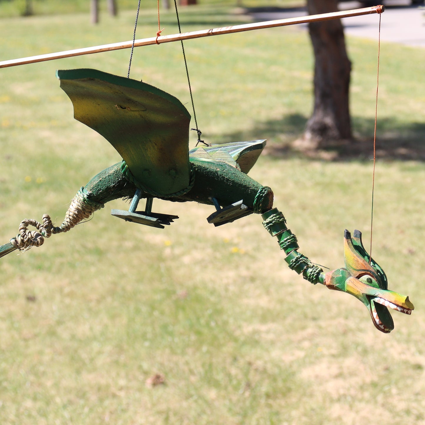 Out of stock. Green Coconut Dragon Mobile 37cm