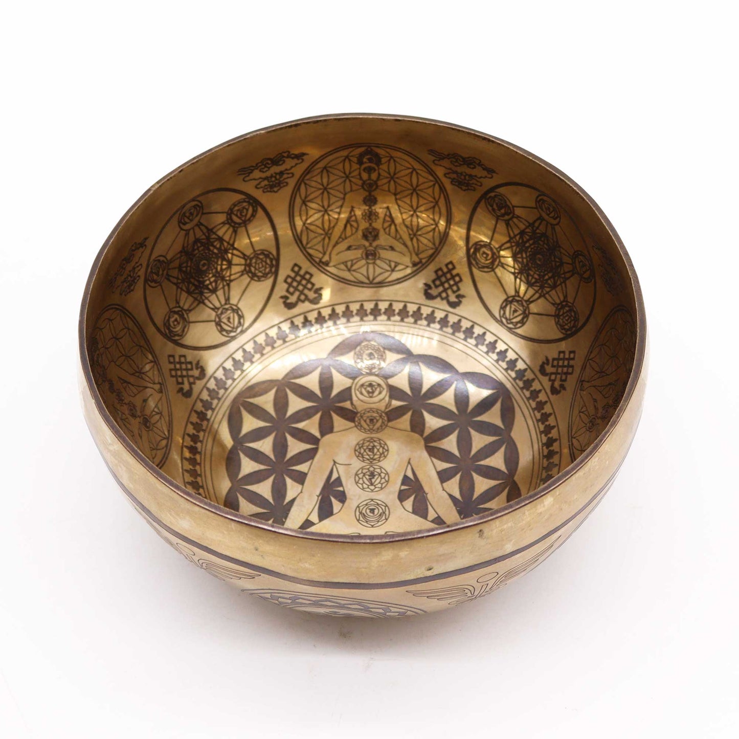 Tibetan Healing Engraved Bowl - 16cm - 7 Chakra