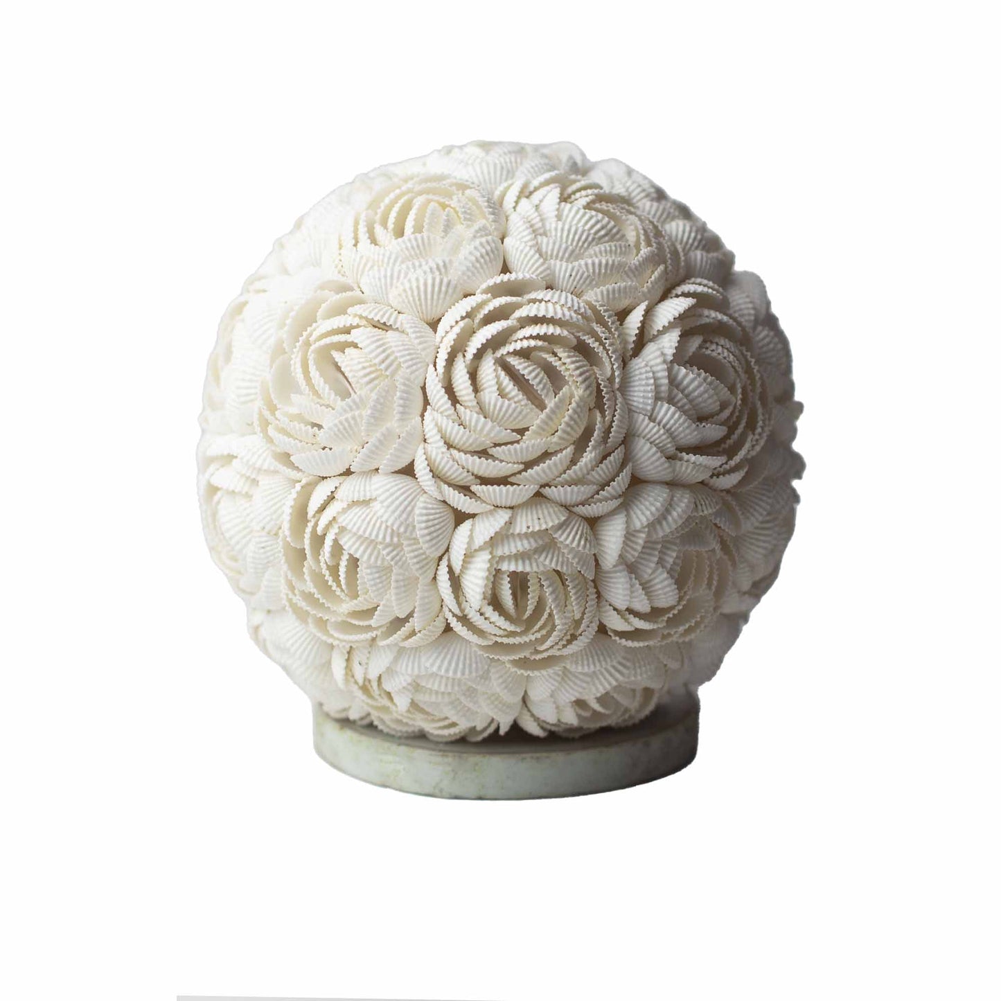 Low stock. Boho Sea Shell Lamp - Rose Globe - 15cm