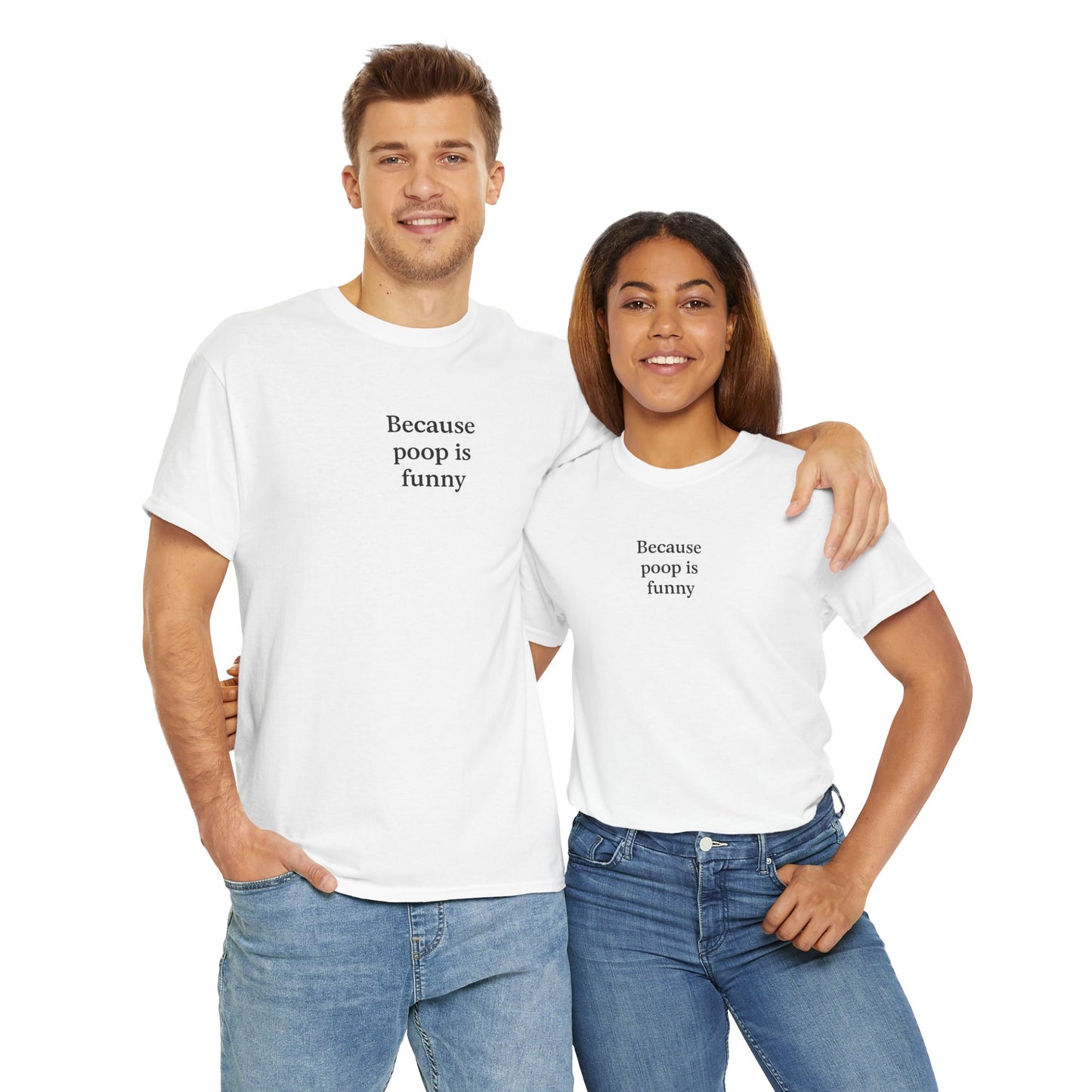 Poop Unisex Heavy Cotton Tee -' Graphic T-Shirt