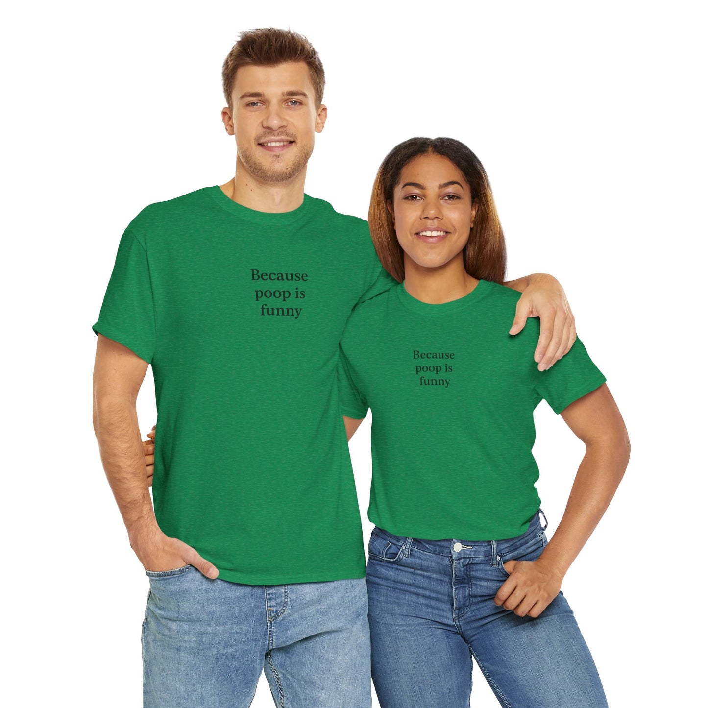 Poop Unisex Heavy Cotton Tee -' Graphic T-Shirt