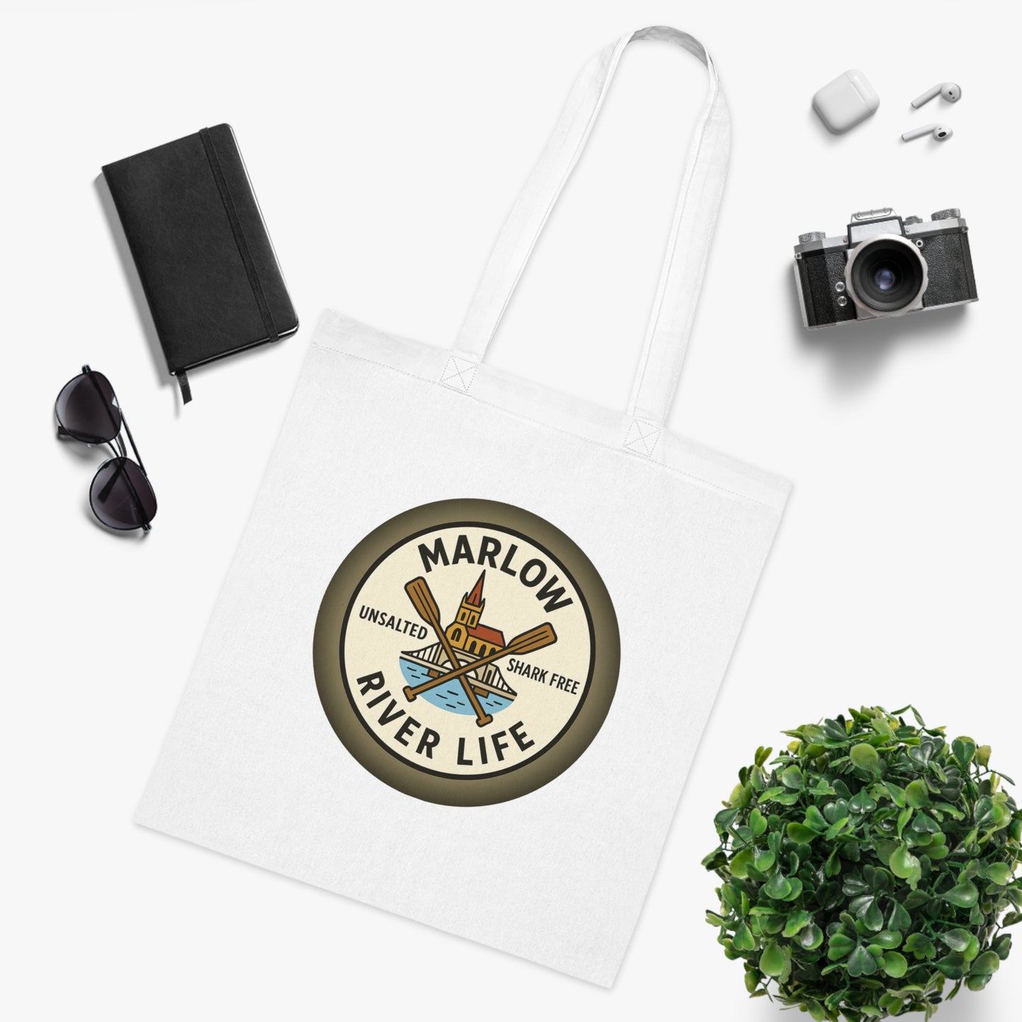 Marlow River Life Cotton Tote Bag - Unsalted & Shark Free