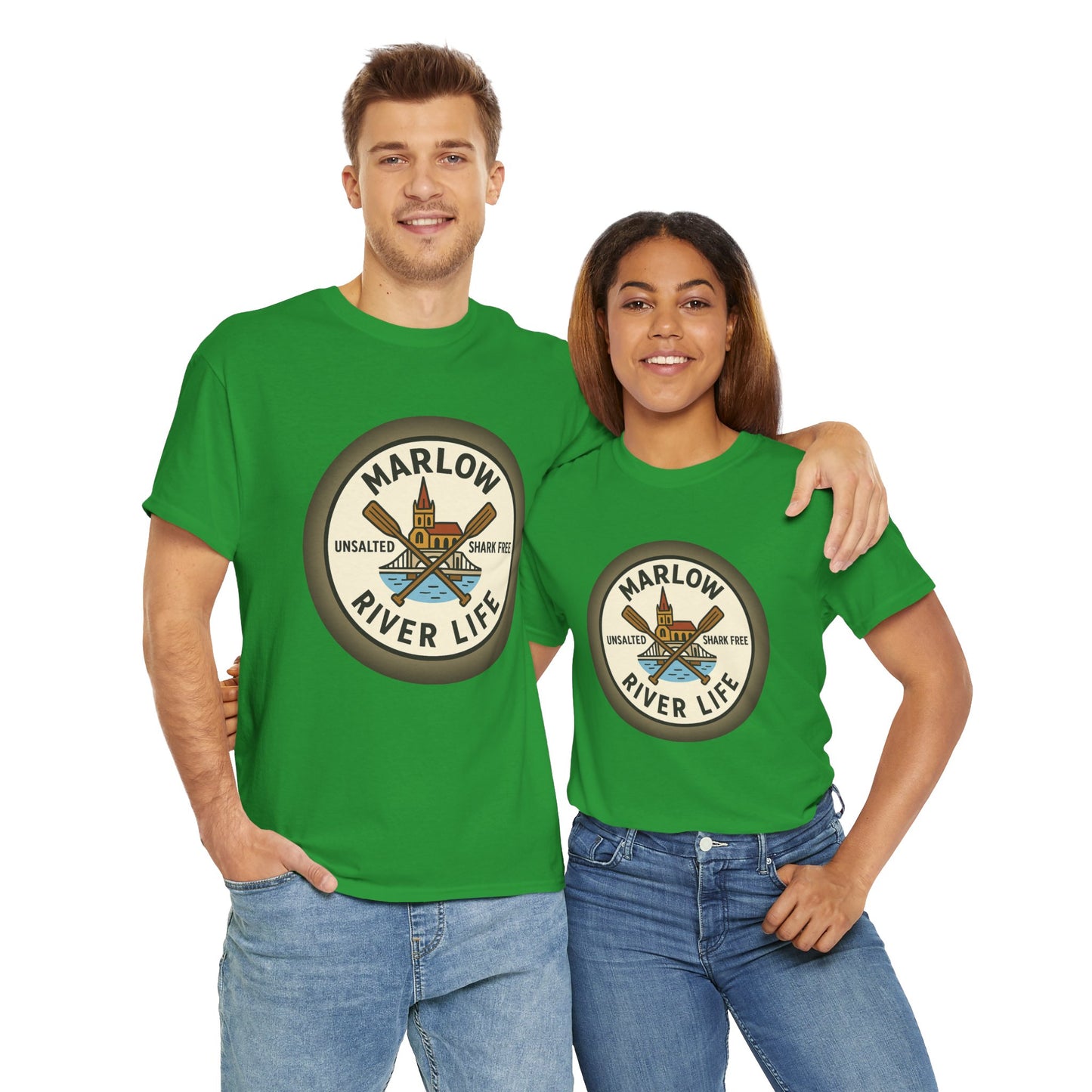 Marlow River Life Unisex Heavy Cotton Tee - Shark Free Adventure Shirt
