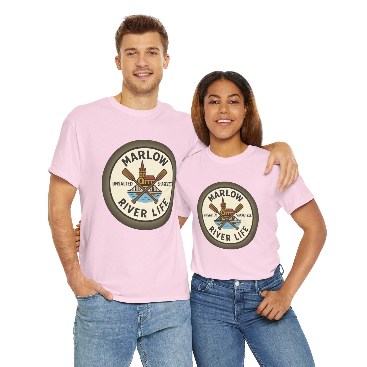 Marlow River Life Unisex Heavy Cotton Tee - Shark Free Adventure Shirt