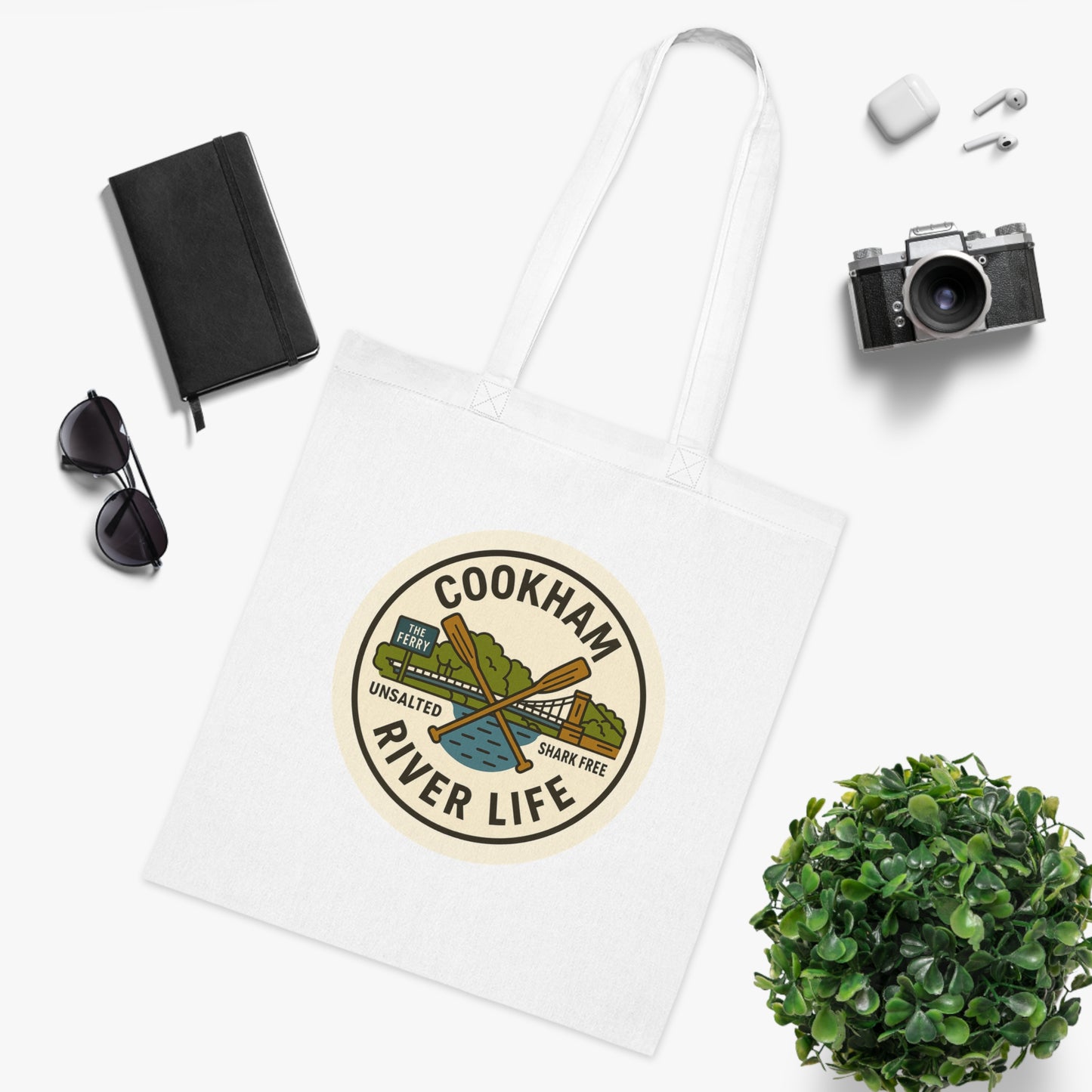 Cookham River Life Cotton Tote Bag - Unsalted & Shark Free