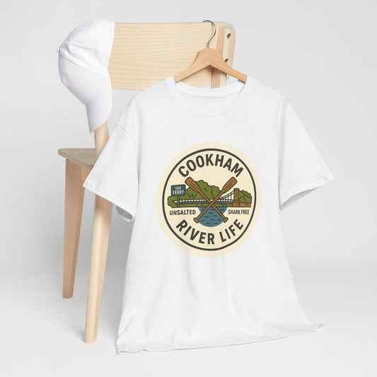 Cookham River Life Unisex Heavy Cotton Tee - Shark Free Adventure Shirt