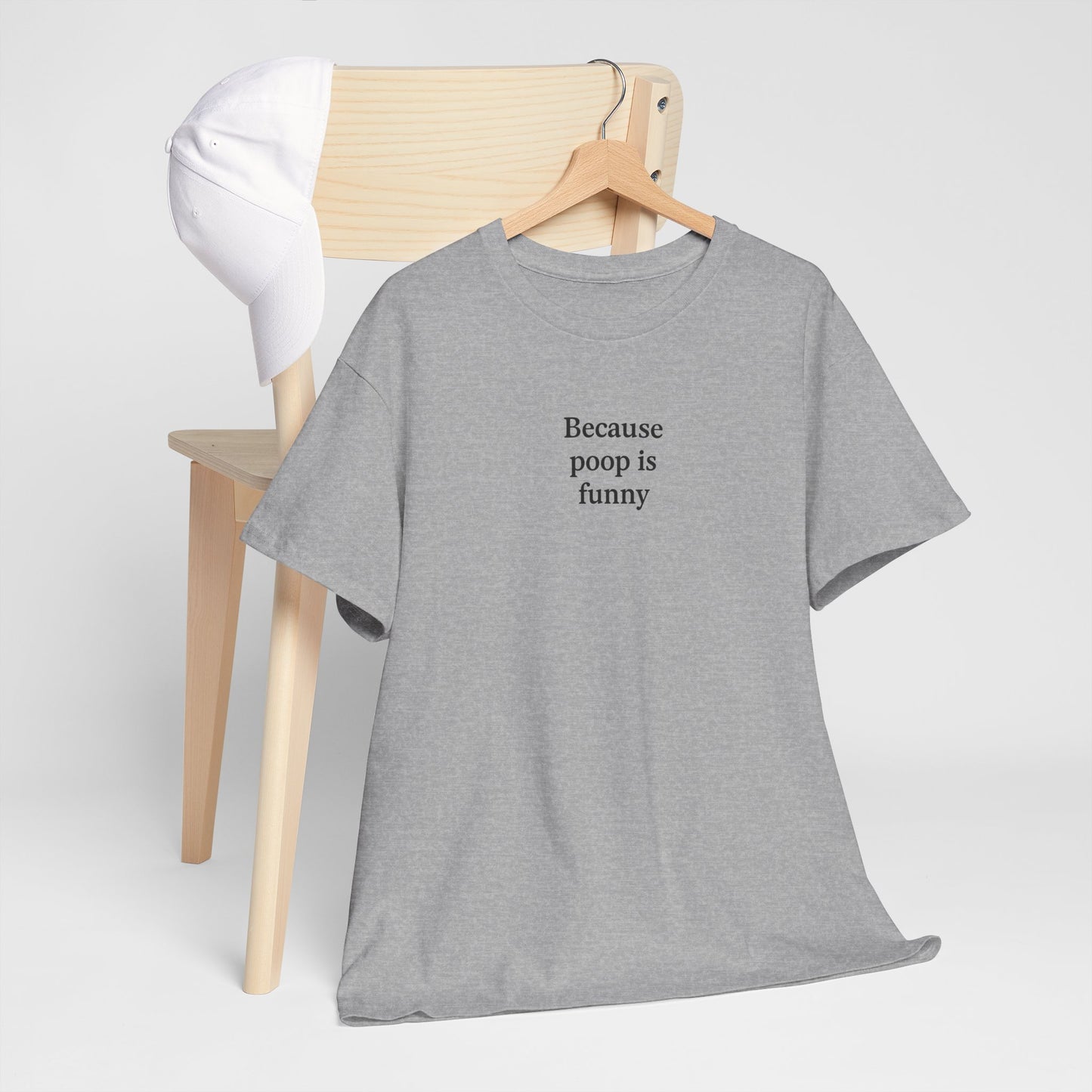 Poop Unisex Heavy Cotton Tee -' Graphic T-Shirt
